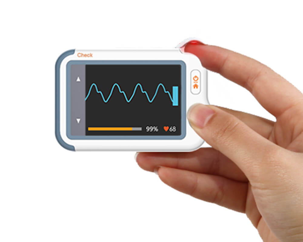 Touchscreen ECG Monitor with Oximeter. Oximeter Integrated with ECG EKG PI Pulse Rate Wellue
